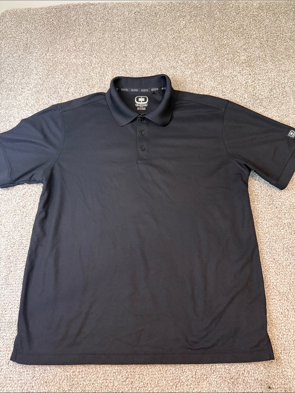 OGIO Black Men's Lightweight Performance Polo